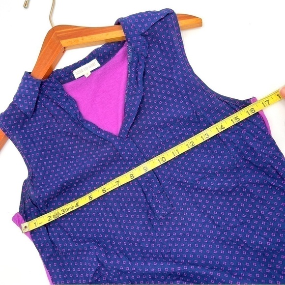 THYME AND HONEY Woman's Purple & Plum Two Tone V-Neck Blouse Size M - Picture 8 of 9